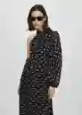 Blusa Adela Negro Talla L Mujer Mango