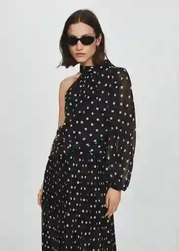 Blusa Adela Negro Talla L Mujer Mango