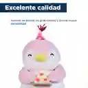 Miniso Peluche Pingüino Con Pizza Rosa