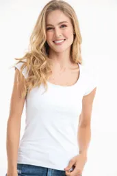 Camiseta Basica Gotera Color Blanco Crudo Talla L Ragged