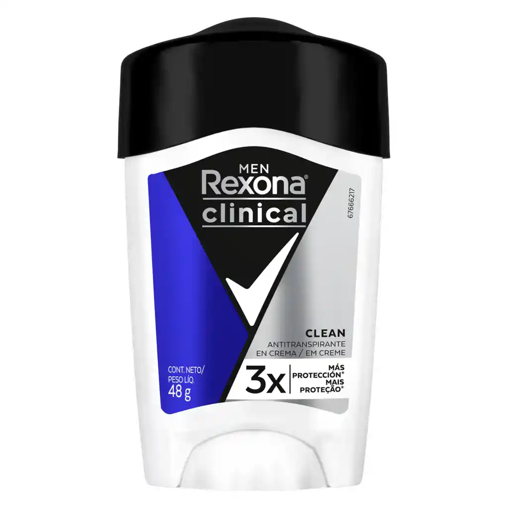 Desodorante Rexona en Crema Men Solid Clean 48g      
