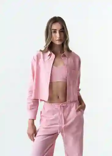 Camisa Zoe Mujer Rosa Dulce Medio Talla M 413G370 Naf Naf