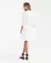 Vestido Corto Poplin Embroidery Dress Blanco 0 Claro L Chevignon