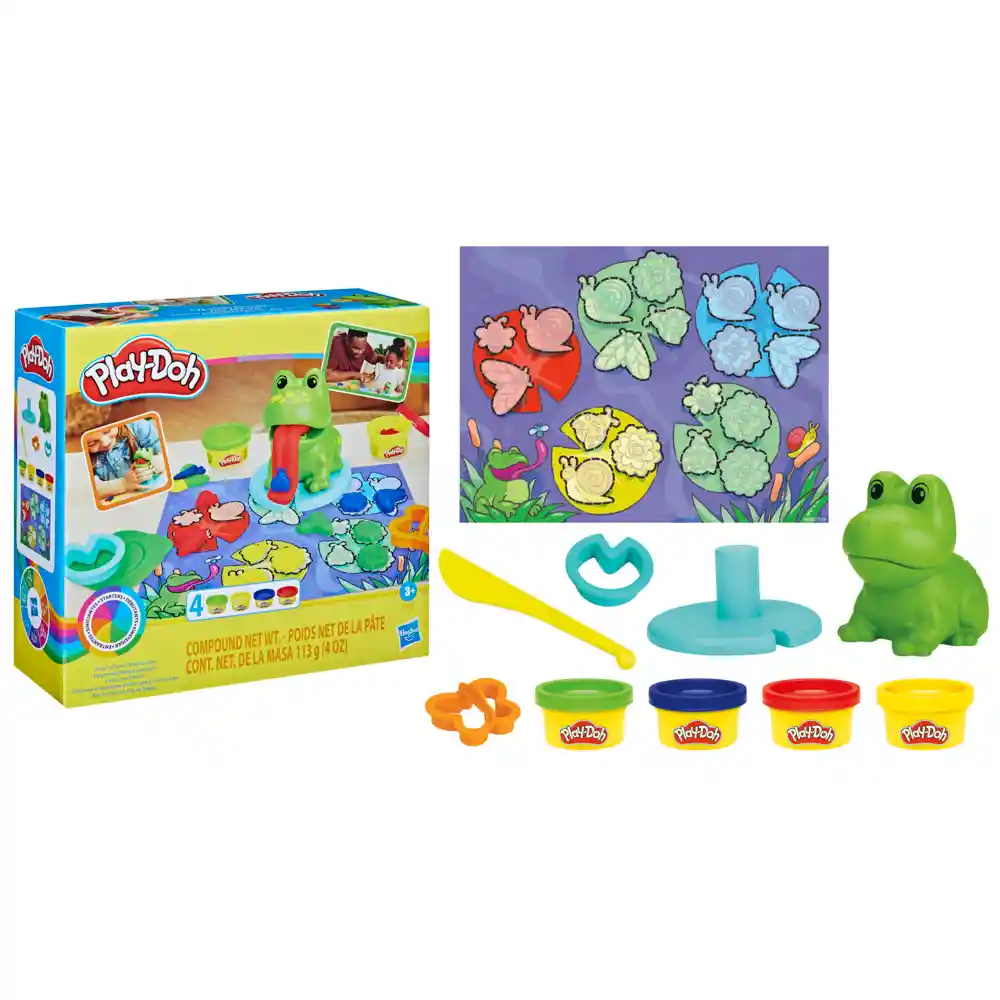 Masas Y Plastilinas Kit Inicial La Rana Y Los Colores Play Doh