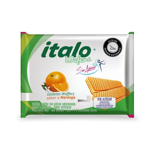 Italo Galleta Tipo Wafer Sabor Naranja sin Azúcar