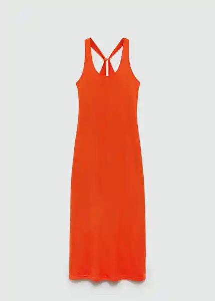 Vestido Mint Naranja Talla XS Mujer Mango