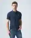 Polo Muscle M/c Azul Oscuro Talla M Hombre Chevignon