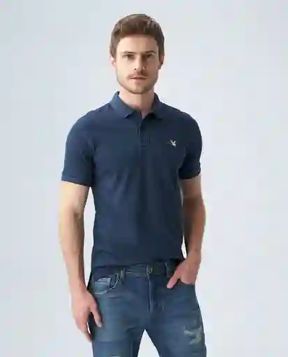 Polo Muscle M/c Azul Oscuro Talla M Hombre Chevignon