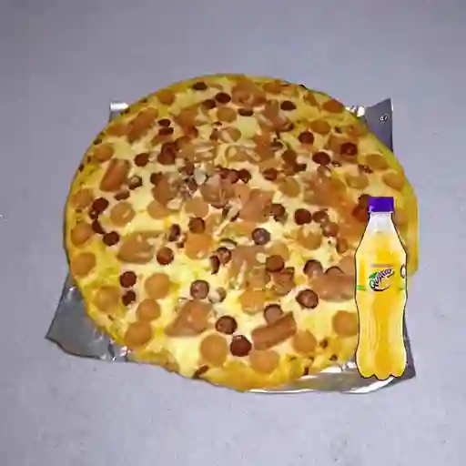 Combo Pizza de Carnes Personal + Quatro Original 400ML