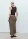 Falda Lion Marrón Talla L Mujer Mango