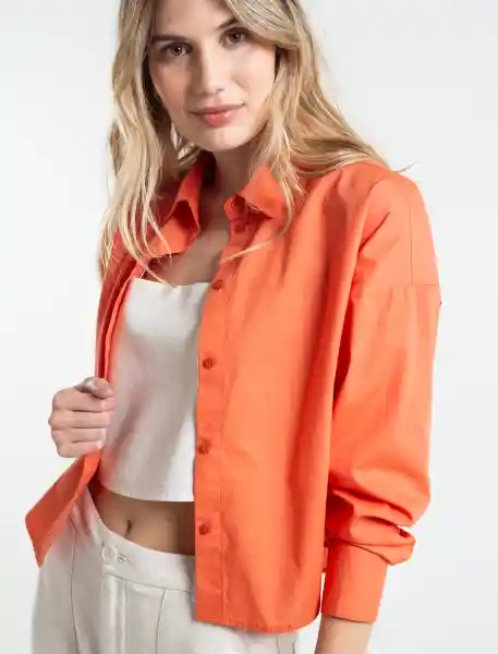 Camisa Gimignano Naranja Árabe Medio Mujer Talla L Naf Naf