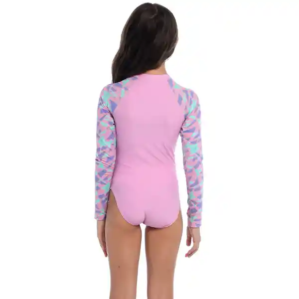 Vestido Baño Manga Larga Fractal Boom Junior Femenino 8 Speedo