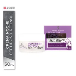 Skin Academy Crema Noche Bio Active Peptides & Retinol 55+ Pote