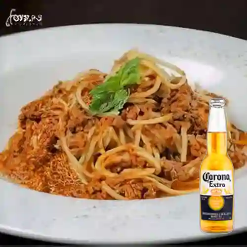 Combo Pasta Bolognesa + Corona 330 ml