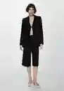 Blazer Americana Iguana Negro Talla XL Mujer Mango