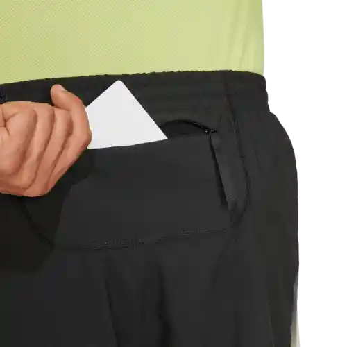 Adidas Pantaloneta Correr de Hombre Negro Talla S5