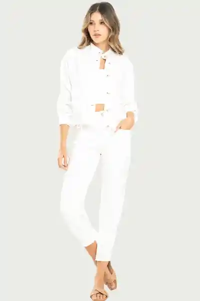 Pantalón Slouchy Color Blanco Crudo Talla 8 Ragged