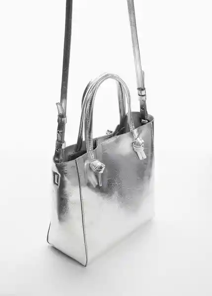 Bolso P Tulipa Plata Talla 99 Mujer Mango