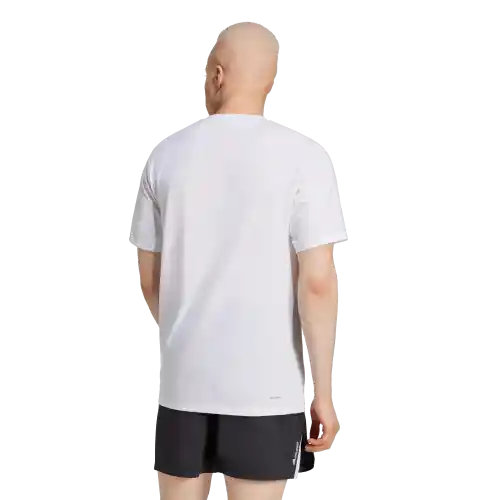 Adidas Camiseta Logo Manga Corta Entrenamiento Hombre Blanco T S