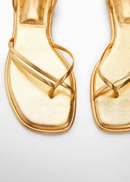 Sandalias Macha Oro Talla 38 Mujer Mango