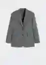 Blazer Americana Milano Gris Talla XL Mujer Mango