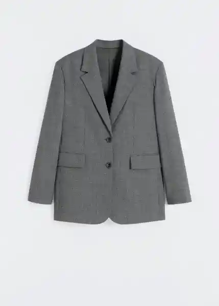 Blazer Americana Milano Gris Talla XL Mujer Mango