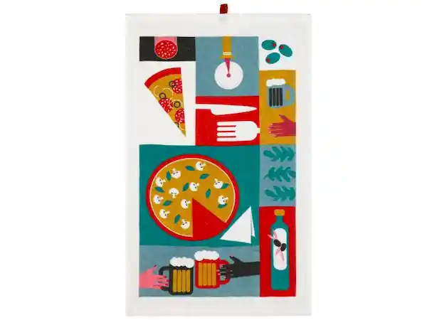 Paño de Cocina Velour Figuras Multicolor Casaideas