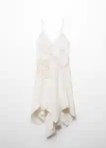 Vestido Gloria Crudo Talla L Mujer Mango