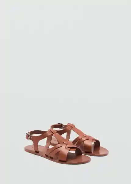 Sandalias Aura Cuero Talla 33 Niñas Mango