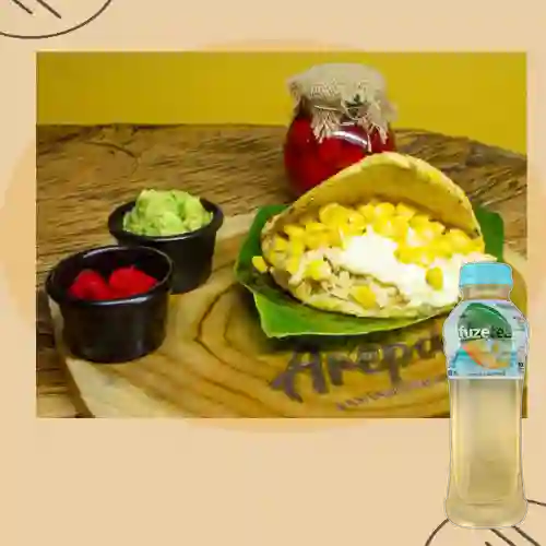 Combo Arepa Pipona + Fuze Tea Mango Manzanilla 400ML