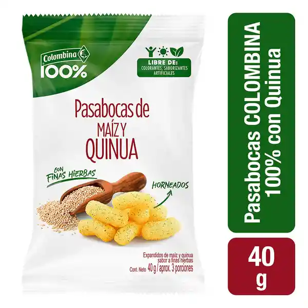 Colombina 100% Pasabocas de Maíz y Quinua con Finas Hierbas
