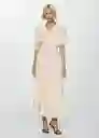 Vestido Athens-a Crudo Talla L Mujer Mango