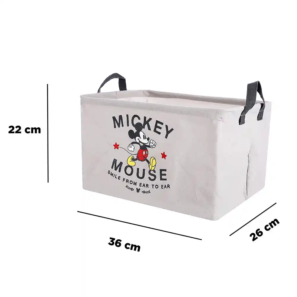 Miniso Organizador Mickey Mouse de Tela Blanco