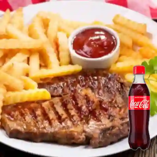 Chuleta de Cerdo Parrilla +CocaCola 400ml/Otro Sabor