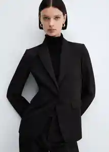 Blazer Americana Boreal Negro Talla 36 Mujer Mango