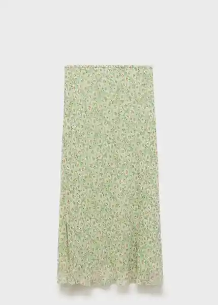 Falda Belle Verde Pastel Talla L Mujer Mango