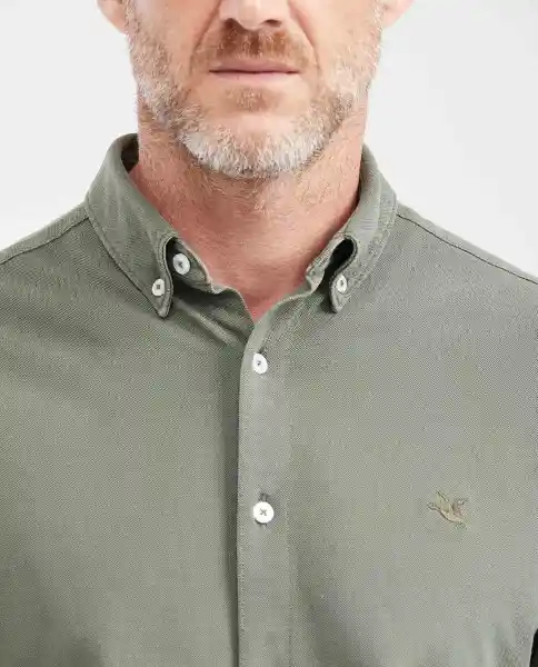 Camisa Manga Larga Jersey Verde Talla XXL Chevignon