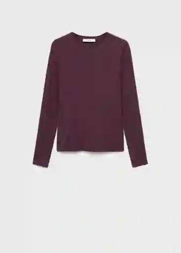 Camiseta Secondca Burdeos Talla M Mujer Mango