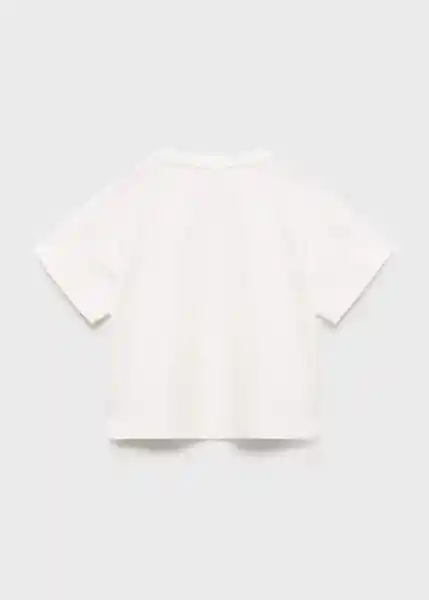 Camiseta Piping Offwhite Talla 08 Niña Mango
