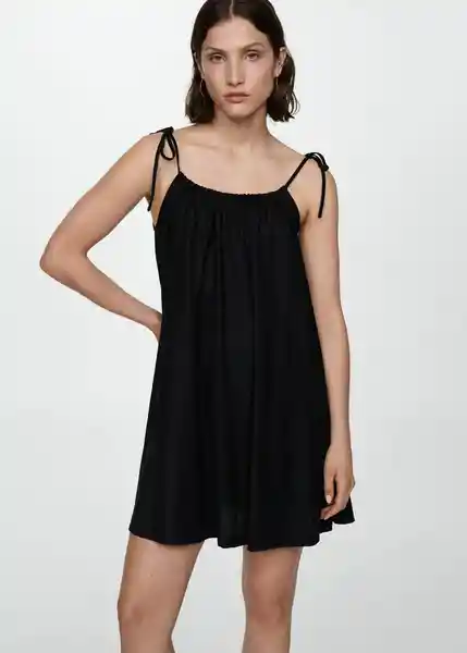 Vestido Alandi Negro Talla S Mujer Mango