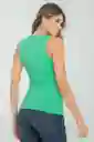 Top Basic Color Verde Masmelo Talla XS Ragged
