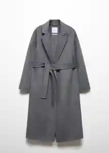 Abrigo Batin Gris Talla XL Mujer Mango