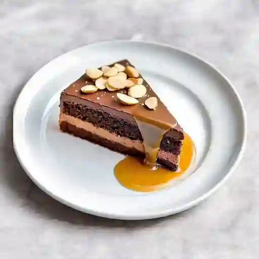 Porción de torta de chocolate