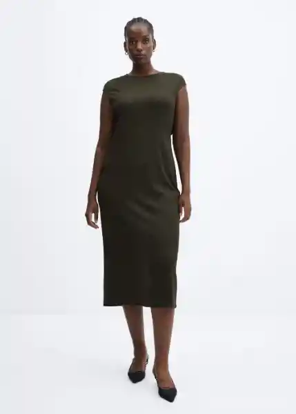 Vestido Berry Khaki Talla XL Mujer Mango