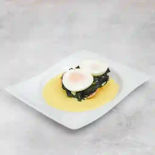 Huevos Benedictine con Espinaca