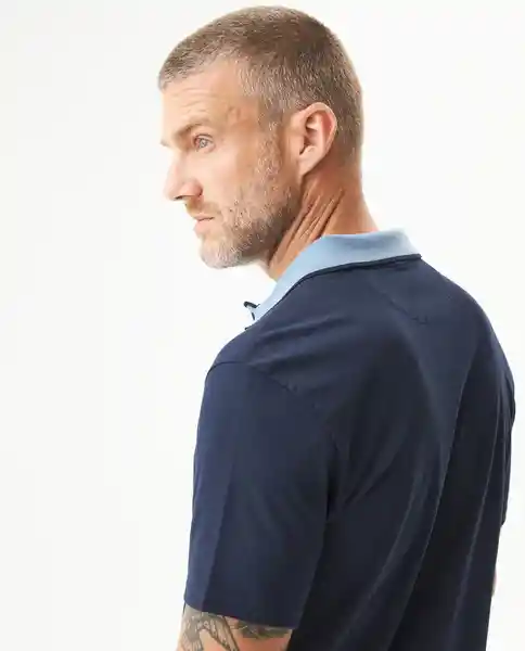 Camiseta Polo Contrast Zip Knob Azul Dark T XS Chevignon