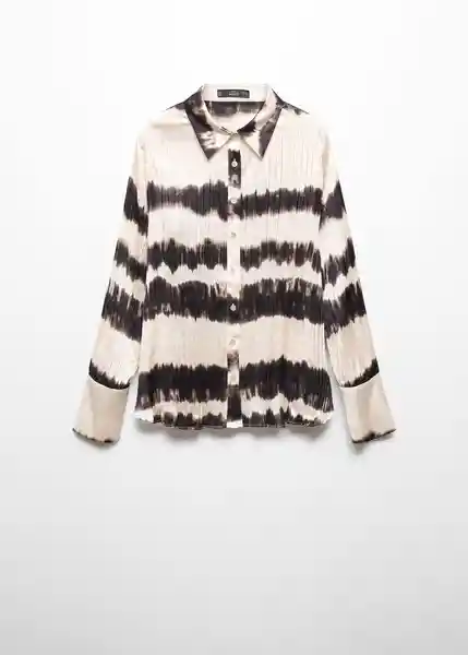 Camisa Beni Crudo Talla L Mujer Mango