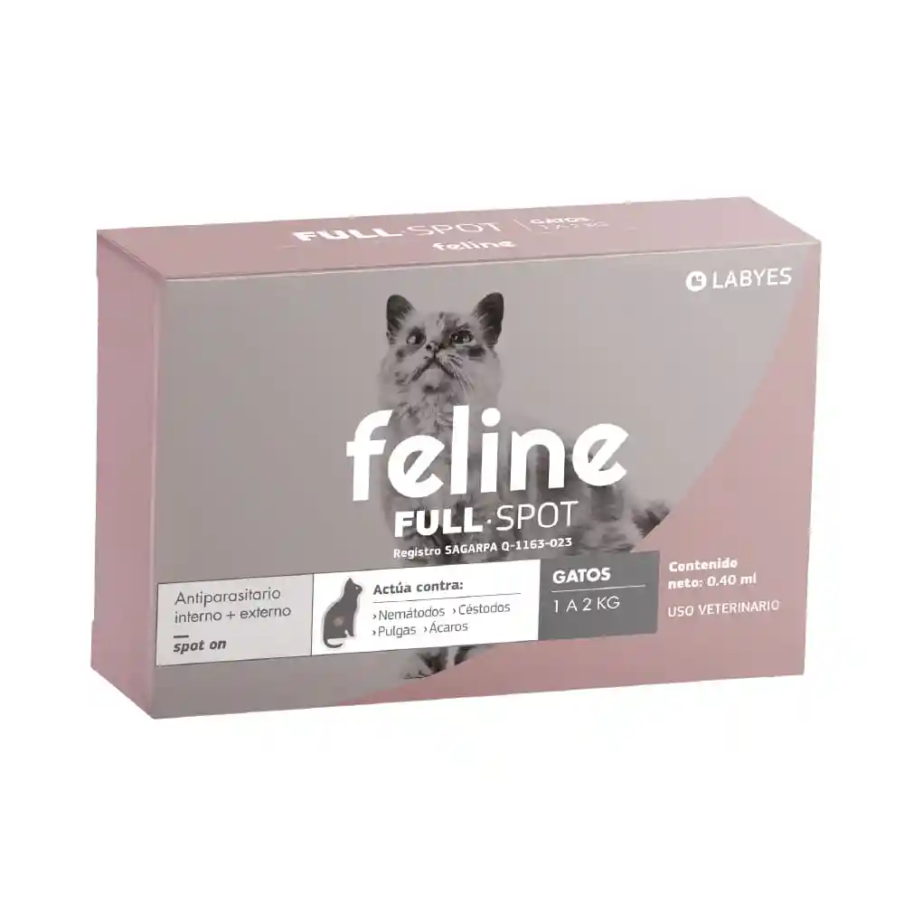 Labyes Antiparasitario Interno y Externo Para Gato Fullspot 4 Semanas