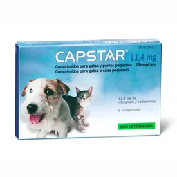 Capstar Antipulgas para Perro Pequeño y Gato de 1 a 11 Kg