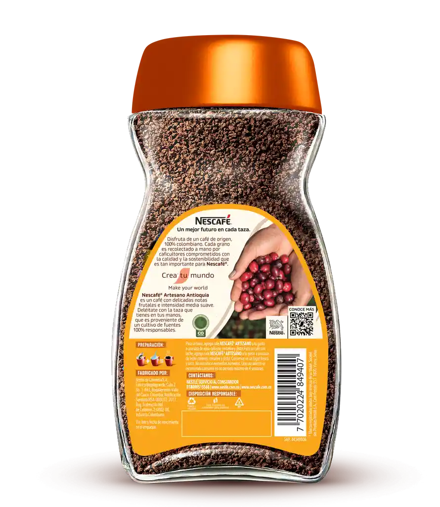 Café instantáneo NESCAFÉ Artesano Antioquia x 150g